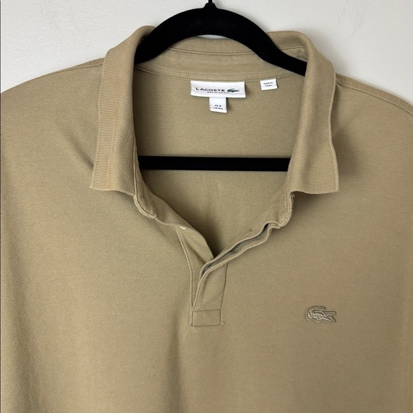 Lacoste Men's Monotone Taupe/Light Olive Polo Shirt - Size 4XL - Picture 3 of 8